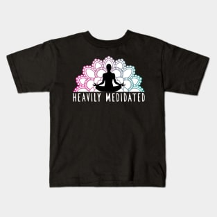 'Heavily Meditated' Cool Meditation Kids T-Shirt